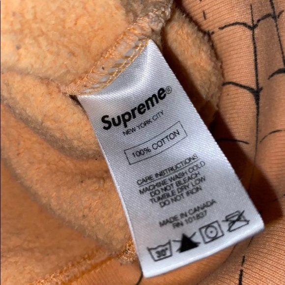 Supreme Hoodie Spider Webbed Design - Picture 1 of 4